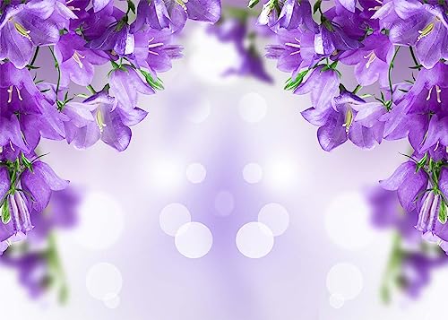 Purple Flower Bokeh Blur Party Studio Photo Background 7x5ft - image 6