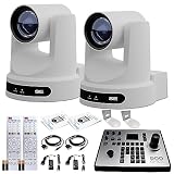 PTZOptics 2 x Move SE PTZ Camera with 30x Optical Zoom PT-Joy-G4 Controller + 2 x Wall Mount