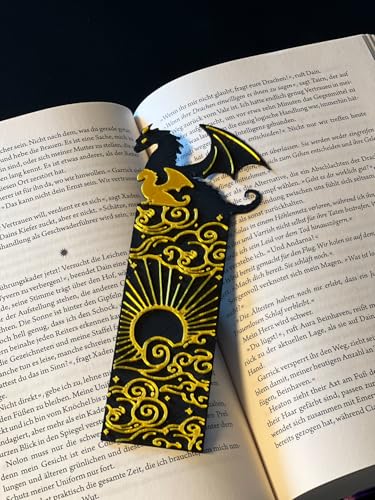 Image of Fantasy Dragon Bookmarks - for Dragon Rider & Fantasy Romance Readers | Aesthetic Quote Bookmarks for Books, Journals & Gifts | Washable | Durable Bioplastic