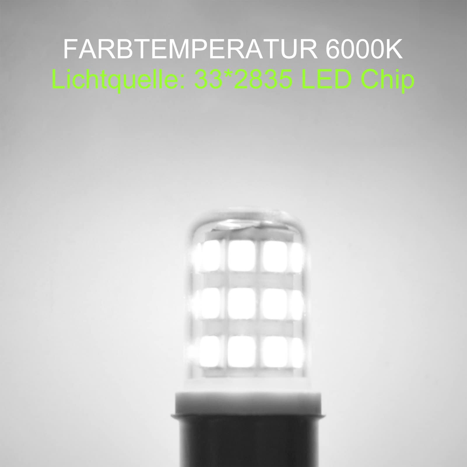 ASAIHKUN LED E14 Birnen – 2,8W Kaltweiß Für Kühlschrank, Nähmaschine & Mehr, 2er Set, 6000K