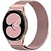 Produktbild ANNYOO Armband für Samsung Galaxy Watch 4 40mm 44mm/ Galaxy Watch 4 Classic 42mm 46mm, Edelstahl Armband Metall Armbänder für Damen/Herren - Rose Pink