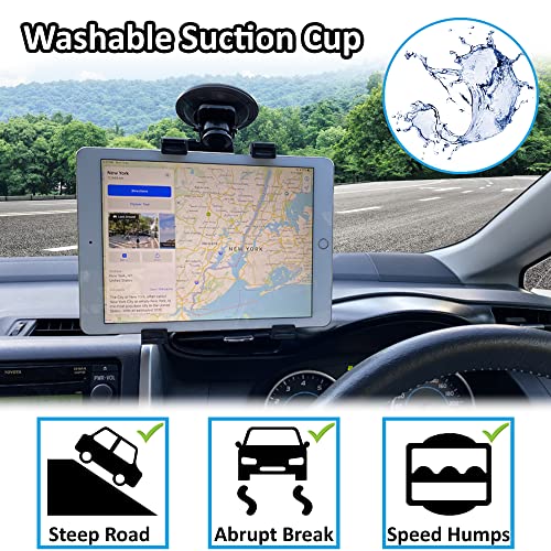 Randconcept 2-In-1 Car Tablet Holder Dashboard Windshield Cradle Strong Suction Cup Tablet Car Mount For Ipad Ipad Mini Samsung Galaxy Fits All 6" - 10.5" Tablets #TOP6