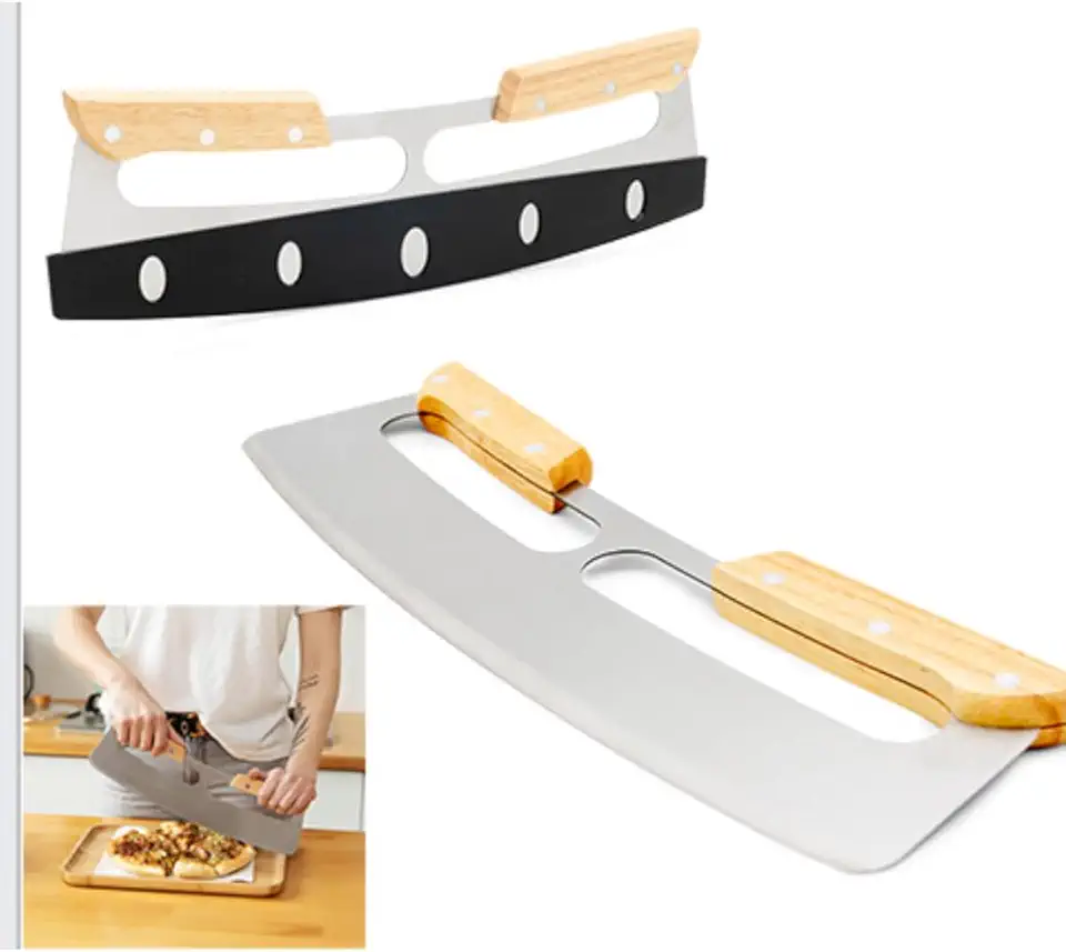 Cortador de Pizza Profissional 35cm em Aço Inox Meia Lua – Corte Perfeito em Um Só Movimento