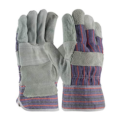PIP WA4215A-AMZ Brahma Men's Large Glove Leather, Palm Grey, 3-Pack
