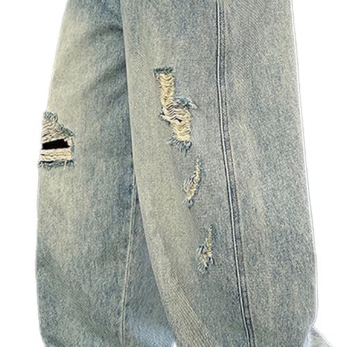 Ripped Jeans for Boys, Baggy Denim Pants, Elastic Waist Loose Trousers with Distressed Design & Pockets4