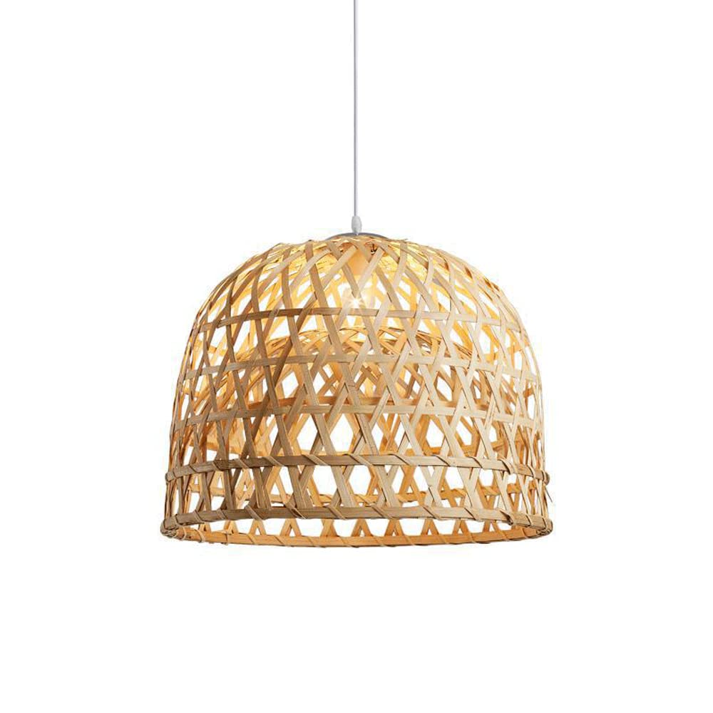 Lustre en bambou japonais tissé main luminaire artisanat haut de gamme