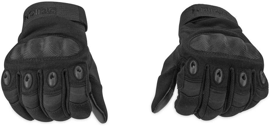 ORIION Tactical Gloves for Men | Size Airsoft Gloves | Heavy Duty Shooting Gloves for Paintball, Motorcycle, and Climbing | Military Tactical Full-Finger Gloves with Hard Knuckle : Sports & Outdoors