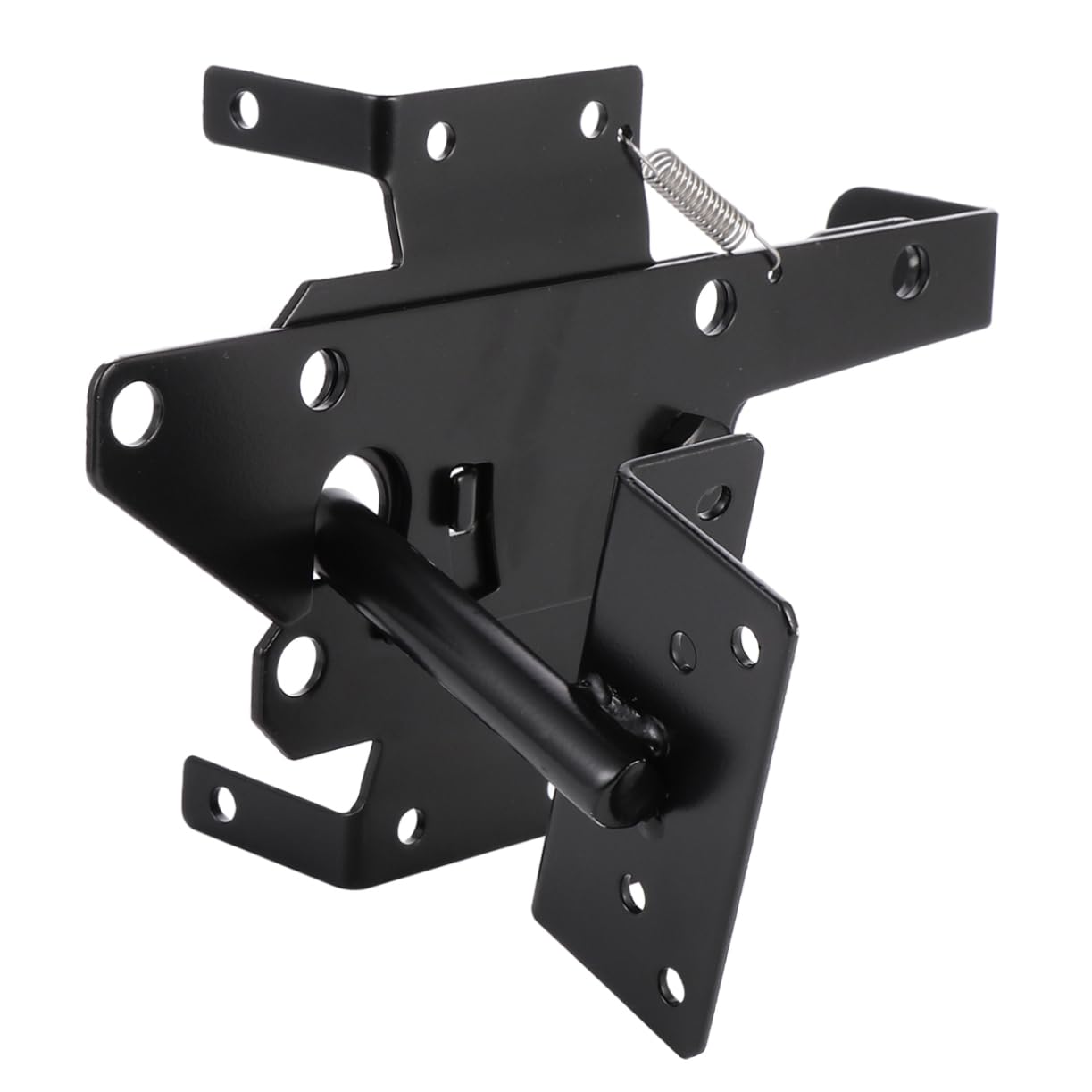 DOITOOL Loquet de Portail Autobloquant en Acier Inoxydable Noir avec Installation Facile pour Portes en Bois et Clôtures de Jardin, Verrouillage Automatique Sécurisé