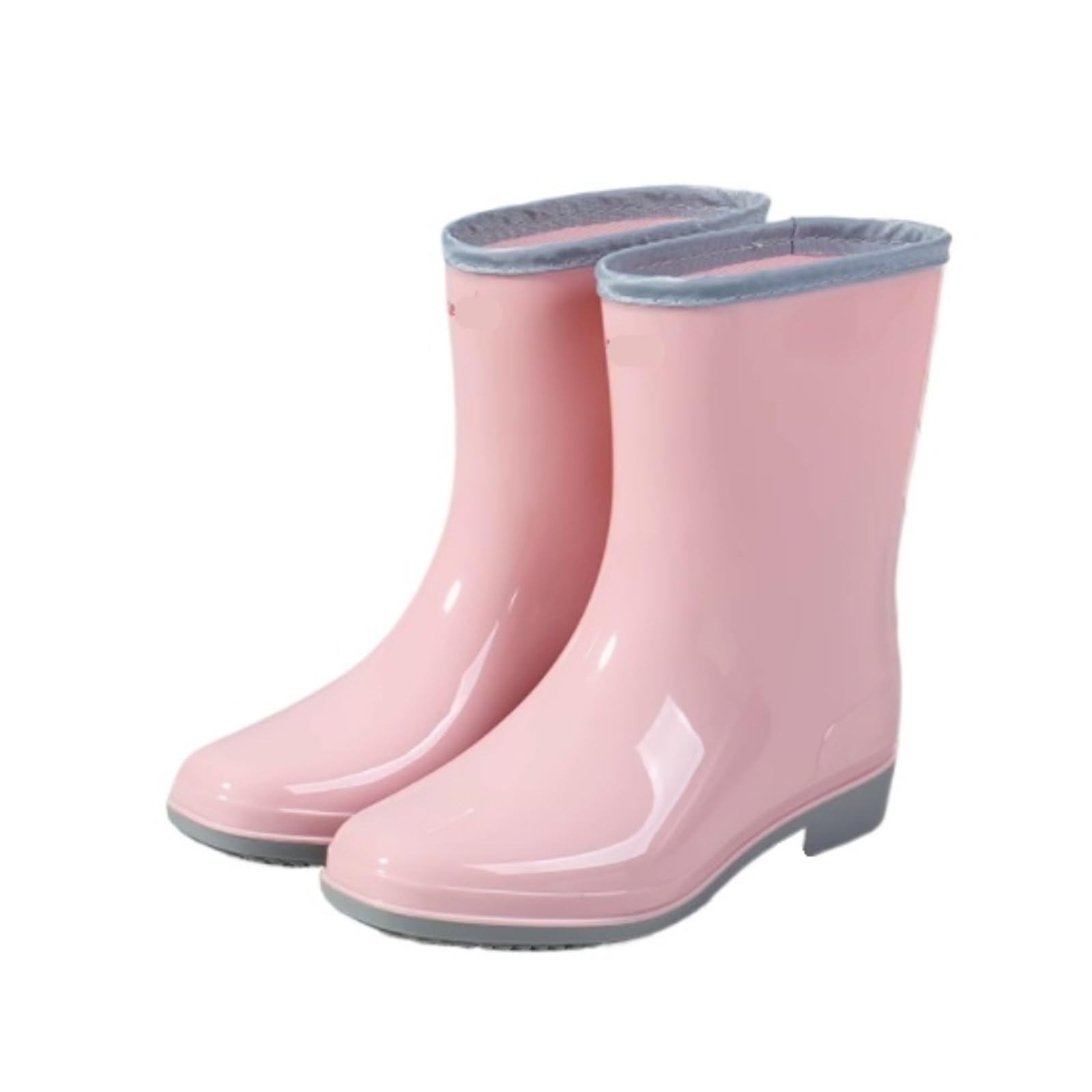 Botas Lluvia Agua Zapatos De Agua Antideslizantes For Exteriores For Mujer, Botas Lluvia Impermeables, Goma Tubo Corto De Mujer(Pink,41)
