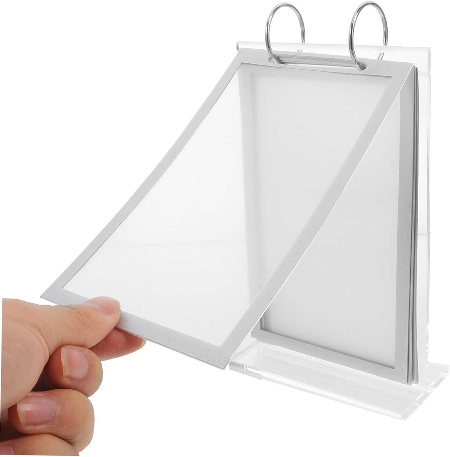 5pcs Menu Display Stand Flip Display Menu Holder Sign Holder Poster Stand Tabletop Acrylic Base