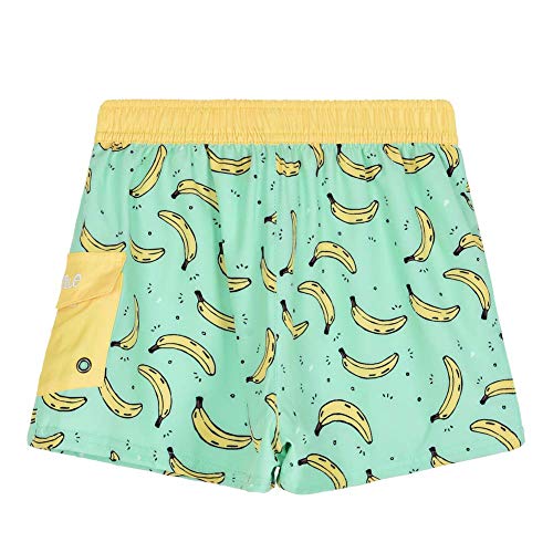 Nonwe Kid's Beach Shorts Quick Dry Holiday Drawsting Printed Cargo Pocket Swim Trunks Marine Life Pattern Green Light Green 8 #TOP1