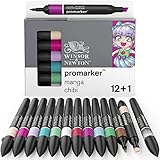 Winsor & Newton - Set de Rotuladores ProMarker, 12 + 1 Unidades, Manga Chibi