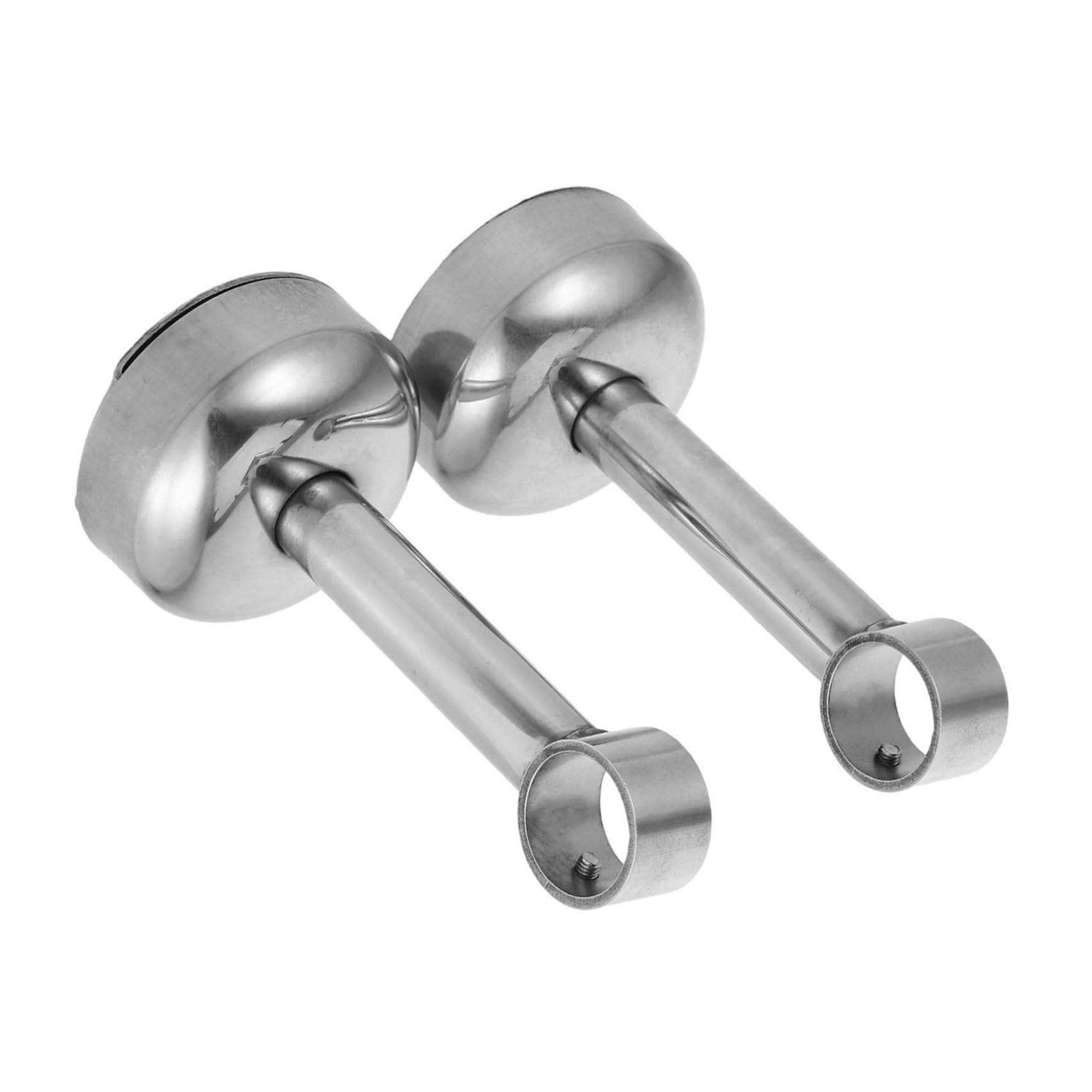 Housoutil 2pcs Stainless Steel Closet Rod Bracket Heavy Duty Wardrobe Support Holders Easy Installation for Versatile Clothes Drying Poles and Shelving