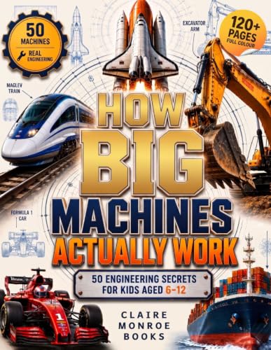 How Big Machines Actually Work: 50 Engineering Secrets for Kids Aged 6–12 | Full-Color Illustrated Edition (How Things Work)