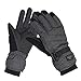 HIGHLOONG Men Waterproof Thinsulate Ski Snowboard Gloves Winter Warm Gloves Black (S，Standard)