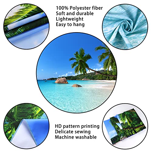Racunbula Tapestry Ocean Beach Tapestry Wall Hanging Tropic Paradise Beach Wall Tapestry Coconut Tree Tapestry Hippie Bohemian Tapestry Palm Tree Tapestry For Home Decor #TOP4