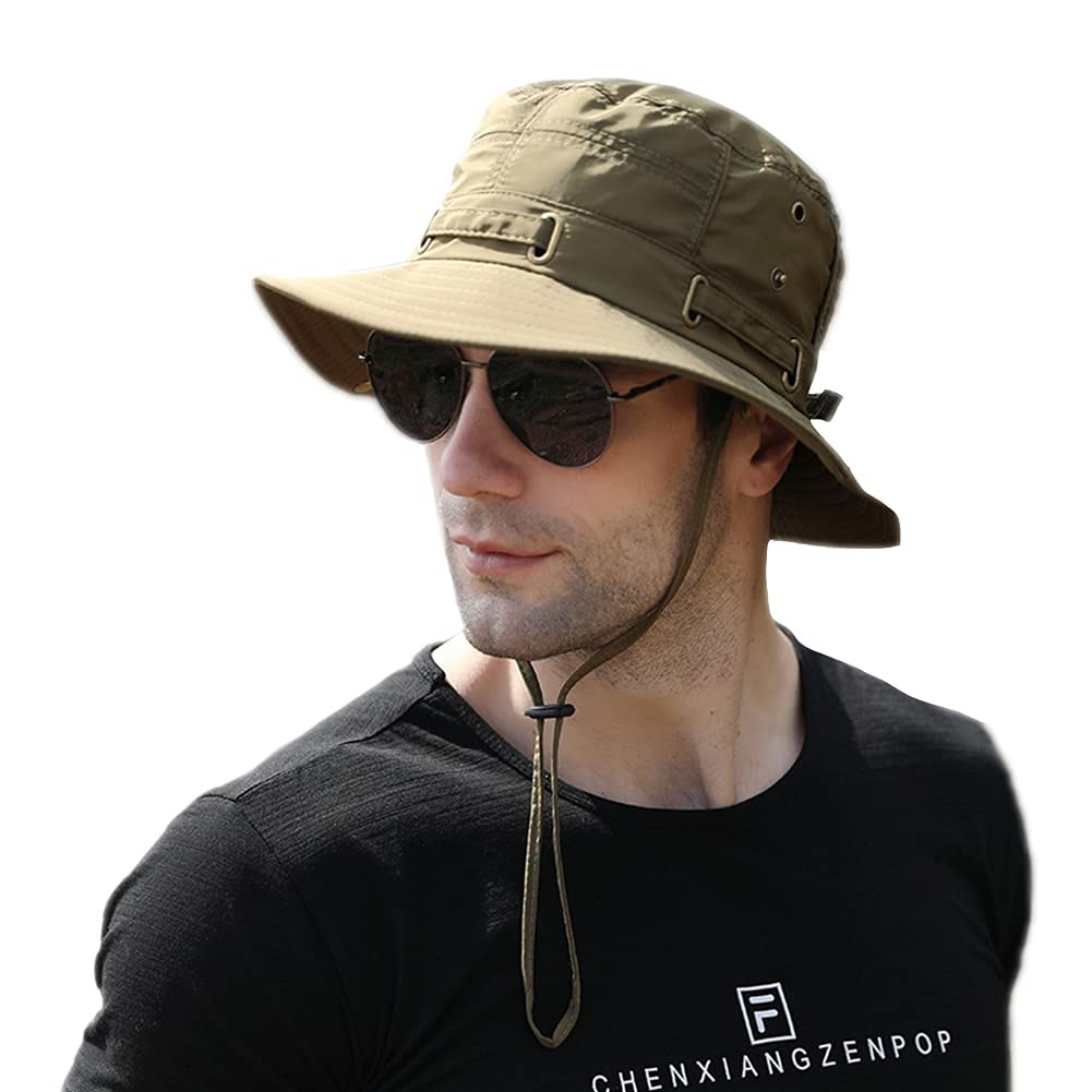 PeiceesPeicees Mens Sun Hat Sun Protection UPF 50+ Fishing Hat Safari Hat for Women Men Boonie Hat