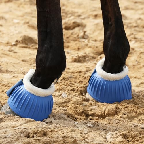 Image of Harrison Howard Rubber Pull-on Bell Boots with Fleece Lining and Extra-Large Leather Touch-Close Tape
