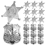 👮👮【Épinglette de badge】 insigne de revers et épingle d'insigne étoile, badge en plastique, accessoire de badge de cosplay. Badge et badge pour enfants, accessoire de badge de costume, petite épingle à badge. convient pour les fêtes costumées, le carnaval, Halloween, Pâques, le réveillon du Nouvel An, etc.