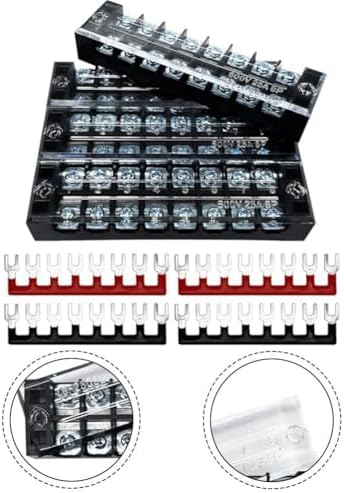 Etkili kablolama şube yönetimi ve elektrik sistemlerinde gelişmiş güvenlik için tasarlanmış 4 set 600V 25A terminal bloğu çift katlı bara (Bakır 2508) - Görsel 3