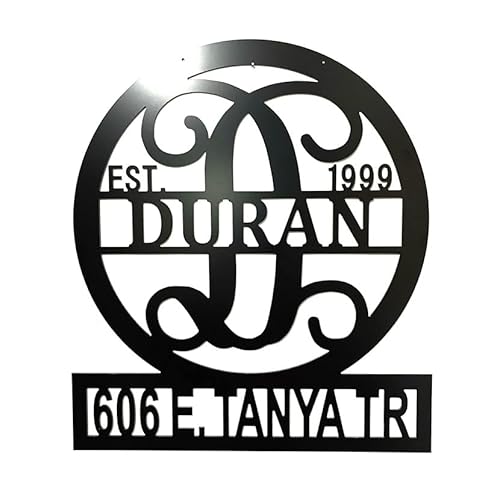 PK Decor Customizable Last Name Address Plaque Home Decor ACM