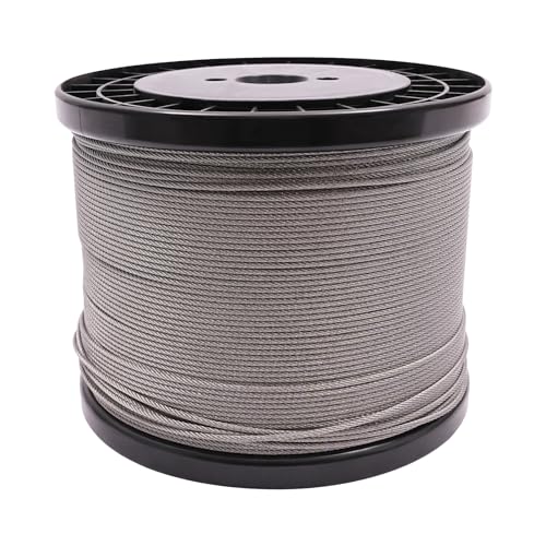 316 Braided Stainless Steel Wire Rope, 1/8