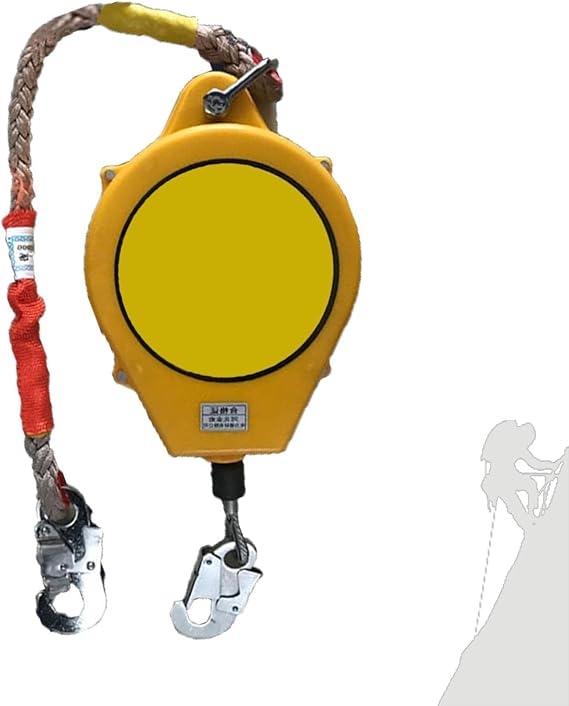 Self Retracting Lifeline Cable,Fall Arrest Protection Retractable Lanyard for Working at Height,Safety Industrial Equipment with Rebar Hook,Protect Personal Safety,7M (3M)
