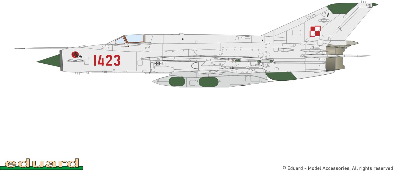 Edualdo 1/72 Profi Pack Repubblica Ceca MiG-21R Letto Pesce Plastica Modello EDU70147 (Aircraft)