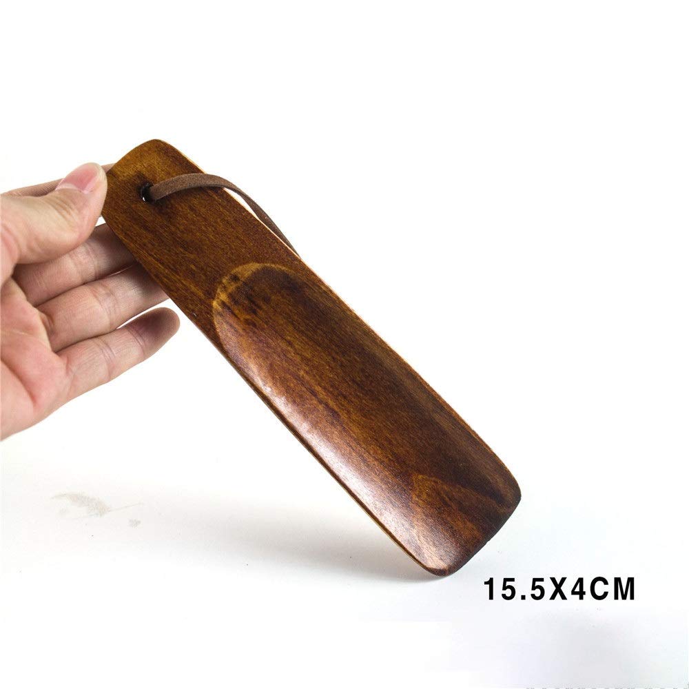 Akcesoria do obuwia Dorośli mężczyźni i kobiety Odpowiednie dla starszych kobiet w ciąży Buty z litego drewna z krótkim uchwytem (15 cm) Przenośny łyżka do butów (kolor: wielokolorowy, rozmiar: 15