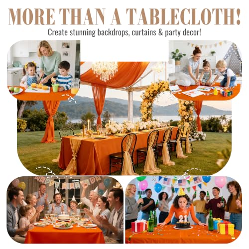 Image of Plastic Table Cloth Disposable, 54In X 300F Table Cover Roll Waterproof
