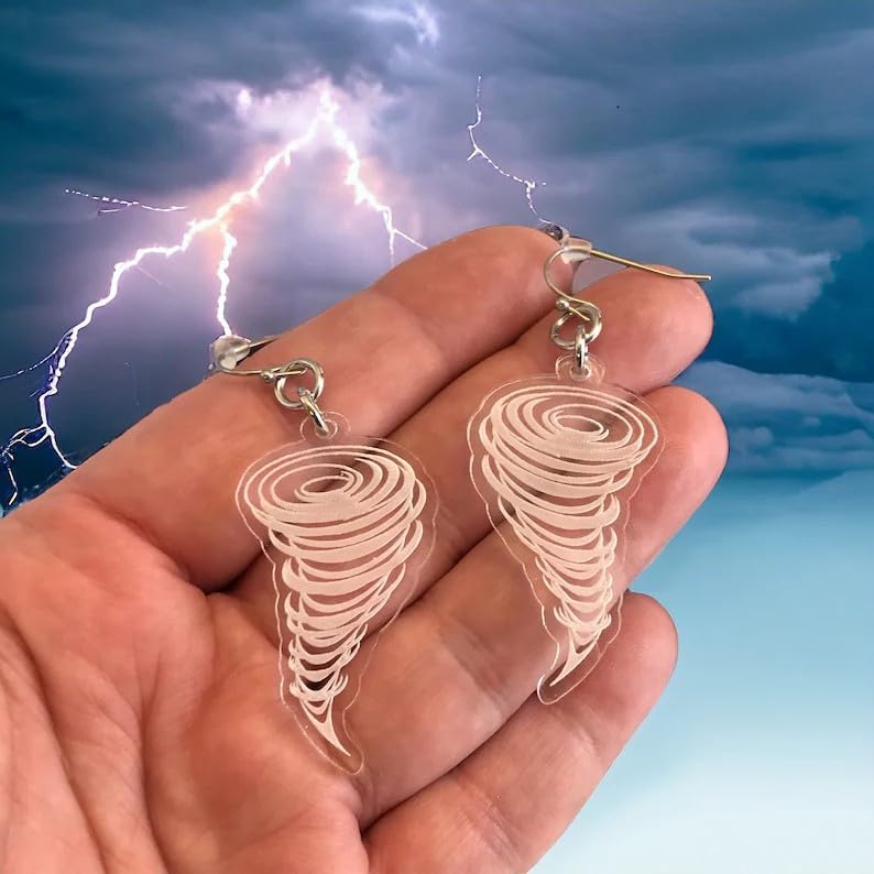 Tornado Earrings - Weather Enthusiasts Storm Chasers and Meteorologists - Twister Cyclone4