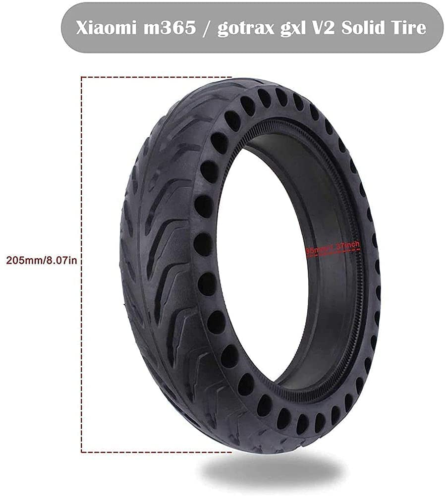 Accessoires de Jeu de Remplacement de Roues de Pneu Solide pour Scooter électrique, Pneu Solide antidéflagrant de Scooter de 8,5 Pouces pour M365 2 pcs.