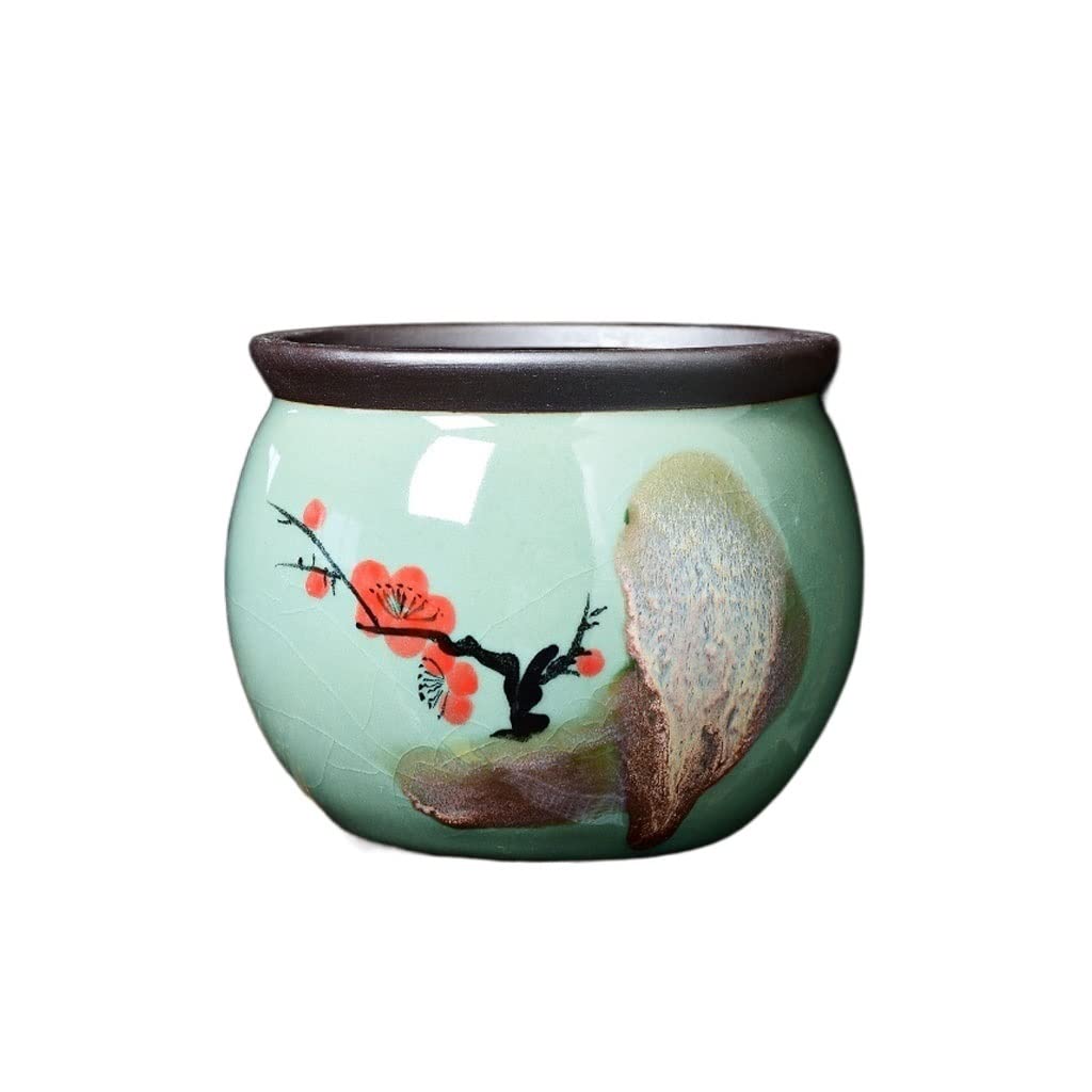 Sadzarki Ceramiczny garnek kwiatowy salon pulpit kwiatowy bonsai kwiatowy garnek krajobrazowy Donice (Color : D, Size : M)