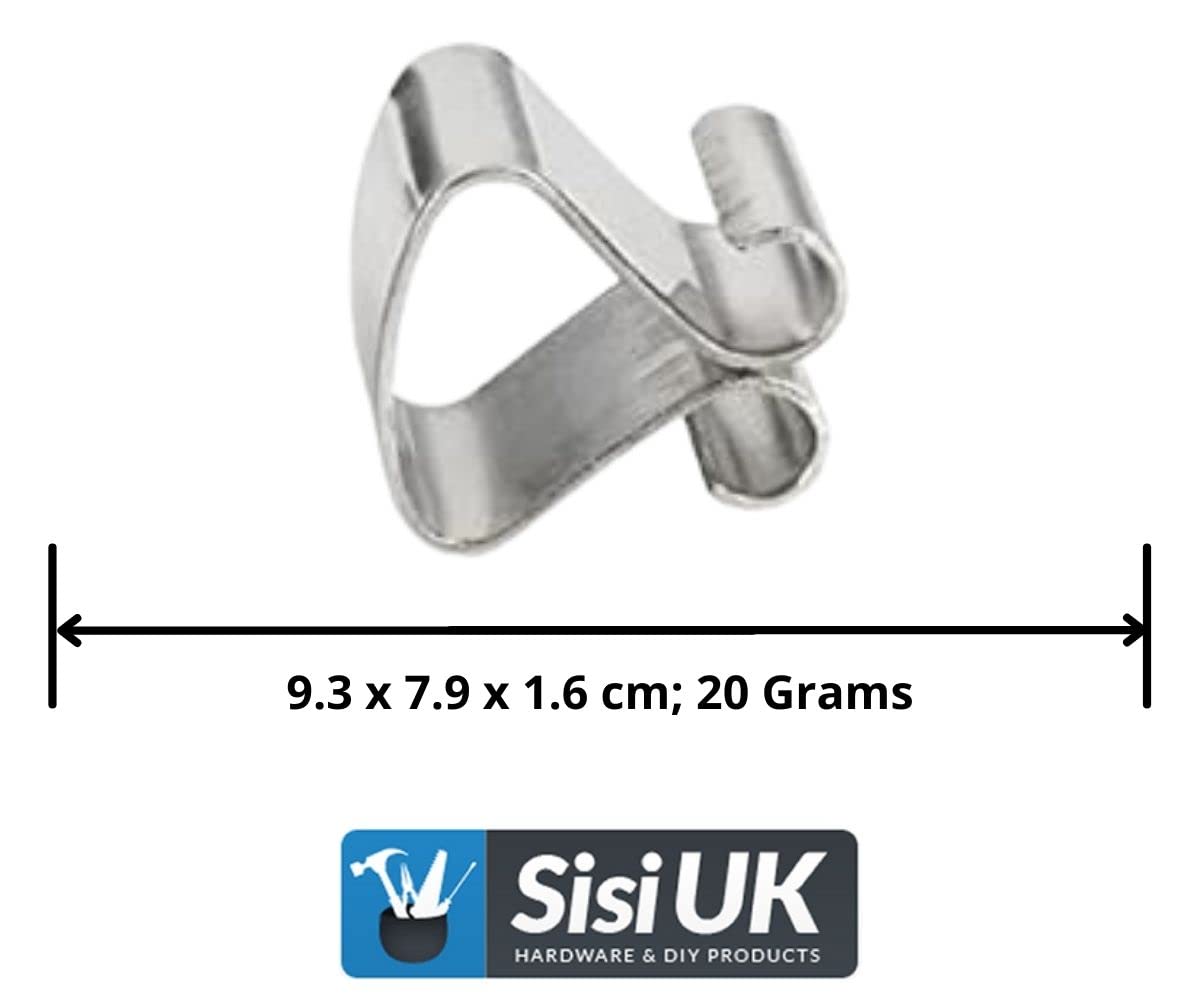 12 x Clips sans cadre 7mm Style français Plaqué argent chromé Supports de cadre photo Crochet de suspension (Comprend 2 leviers réutilisables pour l'installation)