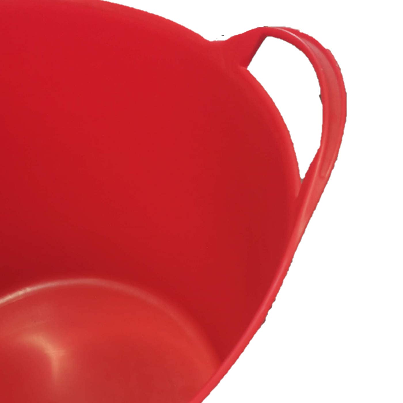 Pack de 6 capazos de plástico Flexible, de Color Rojo, de 45 x 33 cm con Capacidad de 42 litros, con Asas, Ideal para Trabajo de Vendimia, Agricultura… Cubo de plástico(6uds / 42 litros Rojo)