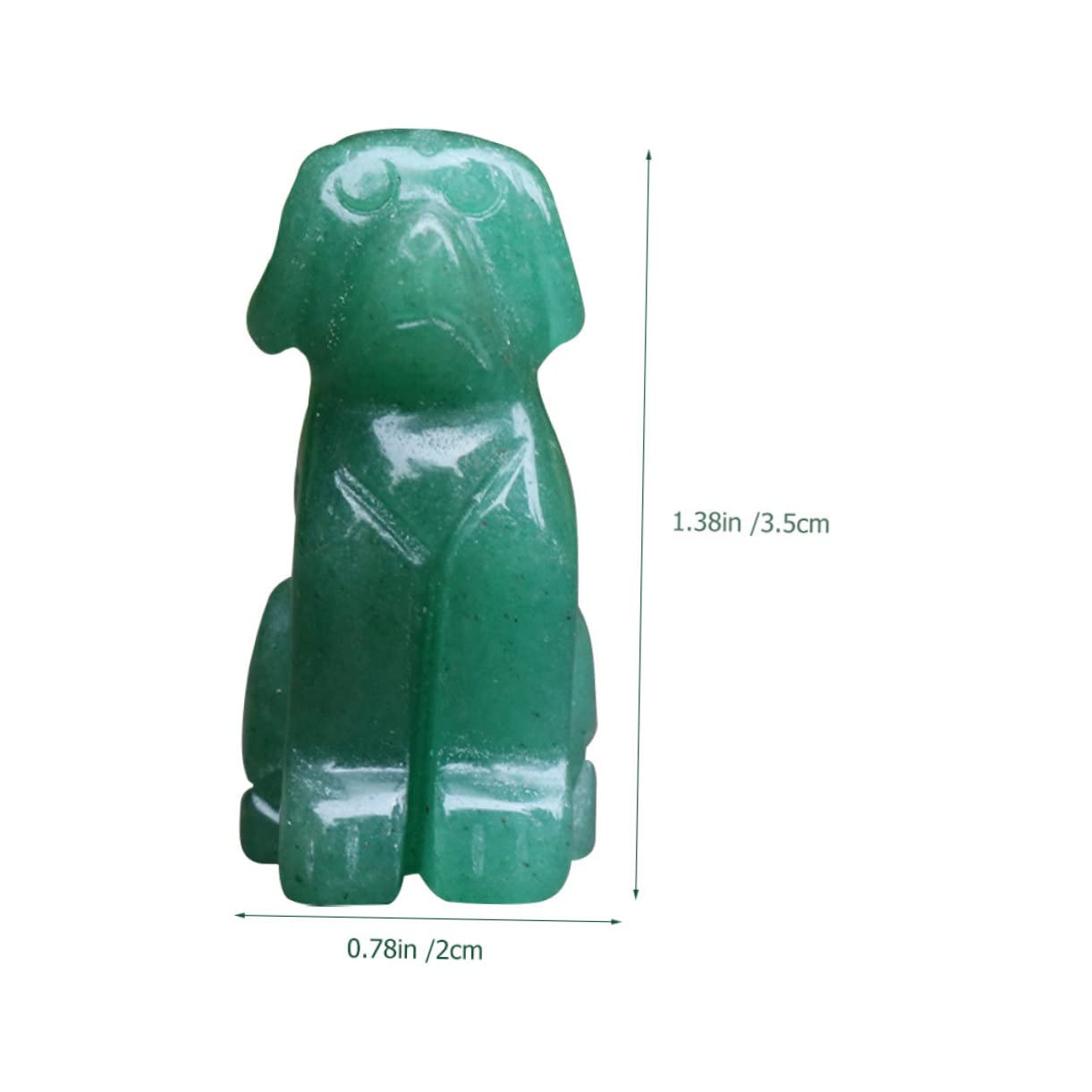 Amazon.co.jp: ORFOFE 2個天然石玉石製チュア犬置物 色の小型犬の彫刻 