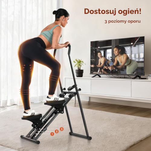 Sportneer Stairmaster Stepper, pionowa maszyna do wspinaczki, do domu, mistrz schodów do treningu domowego, studia fitness