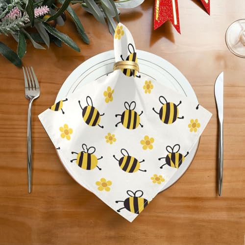 Servilletas de Tela Cuadradas Qilmy 20x20 Pulgadas Pack x4 miniatura 3