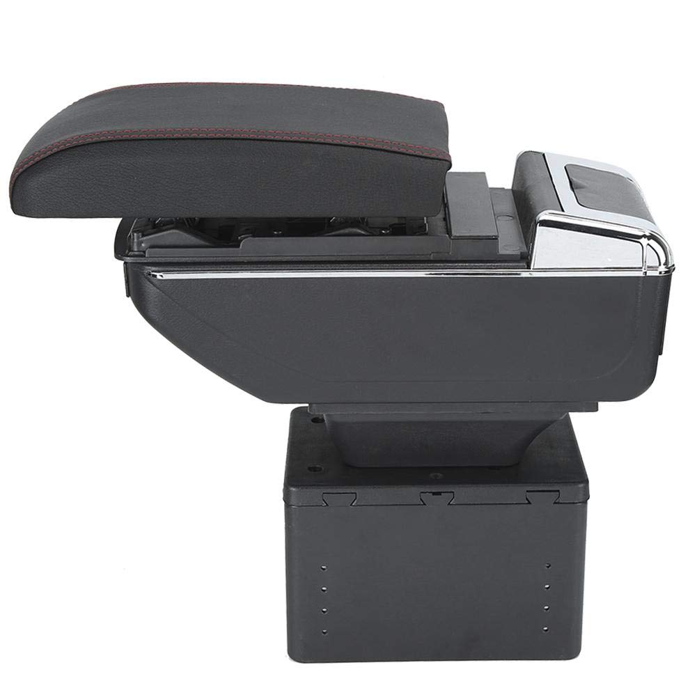 Aramox Console Centrale Universale, Retrattile Regolabile Bracciolo Auto Universale con USB 8.27 X 7.28 X 4.7in