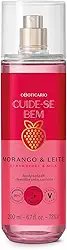 Body Splash Desodorante Colônia Cuide-se Bem Morango e Leite 200ml