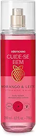 Body Splash Desodorante Colônia Cuide-se Bem Morango e Leite 200ml