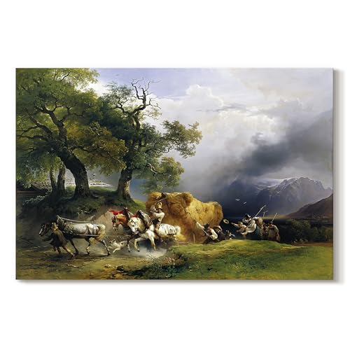 Friedrich Gauermann | Horses And Harvest | Abstract Art Work | GAL088