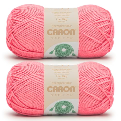 Image of Caron Simply Me, Soft Bulky Yarn for Crocheting, Pretty in Pink, 2-Pack