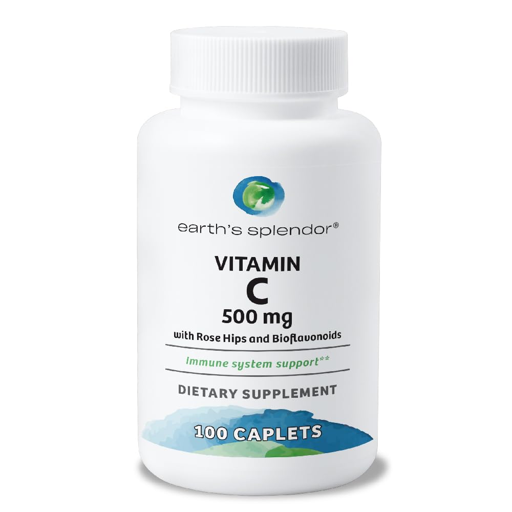 Immune Support Supplements, with Vitamin C & Rose HIPS, Support Antioxidant Health, Gluten Free, No Artificial Color, or Flavor, for Men & Women (500mg Vitamin C, 100 Tablets)