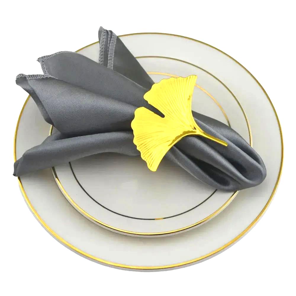Silky Satin Cloth Napkins, Cotton Polyester Satin Napkins(Silver,24PC)