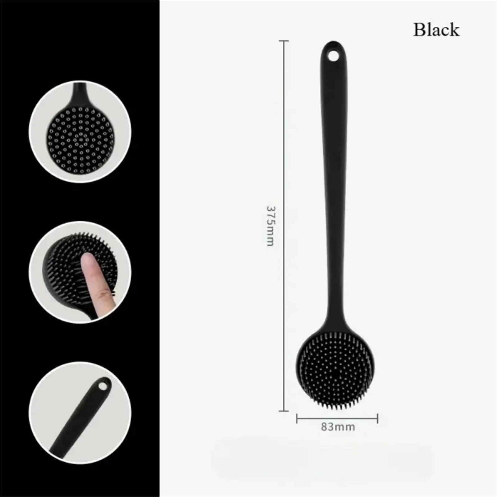 2Pcs Weiche Silikon Körper Wäscher Zurück Pinsel Bad Dusche Mit Griff Peeling Haut Massager FüR KöRperpeeling
