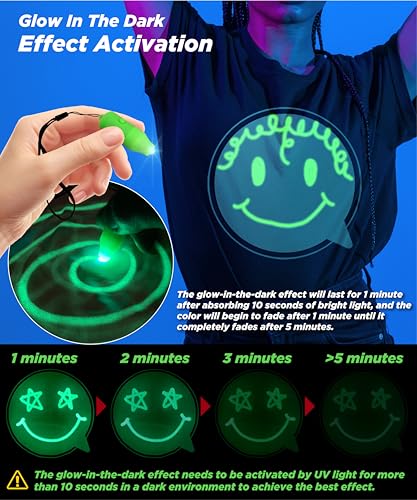 Glow in The Dark Shirt, Neon Shirts & Light up Shirt for Glow Party4