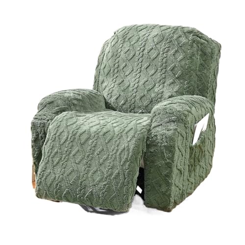 Funda de sillón reclinable 3 plazas elástica WJIAYAO peluche jacquard suave 2
