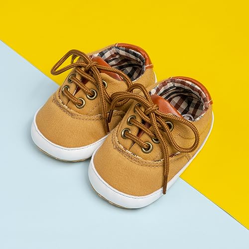 Image of Infant Baby Boys Girls Canvas Sneaker Toddler Slip On Anti Skid Newborn First Walkers Candy Shoes for 0-18 Months