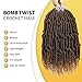 Spring Twist Crochet Hair 6 Packs Spring Twist Hair Prelooped Crochet Braids Synthetic Hair Extension Passion Hair Mini Twist Hair Dreadlocks Braiding Hair for Women 14inch By MIRRA'S MIRROR (T1B/30)